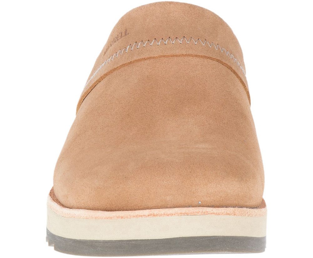 Merrell Slip Ons Damskie Khaki - Juno Clog Suede - 850197-QOZ